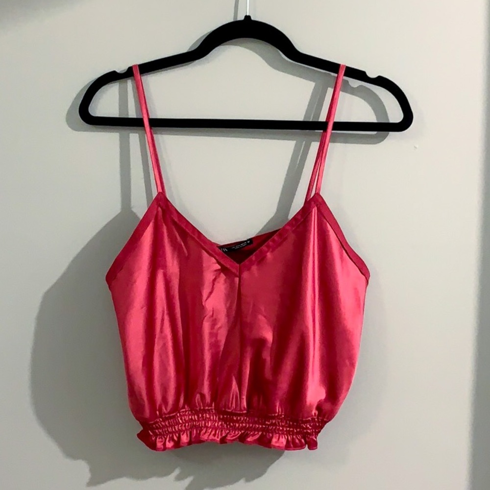Hot pink cropped top